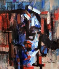 A. S. Rind, 12 x 14 Inch, Acrylic On Canvas, Abstract Painting, AC-ASR-786